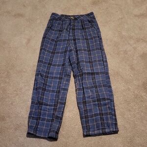 Blue Plaid Pants